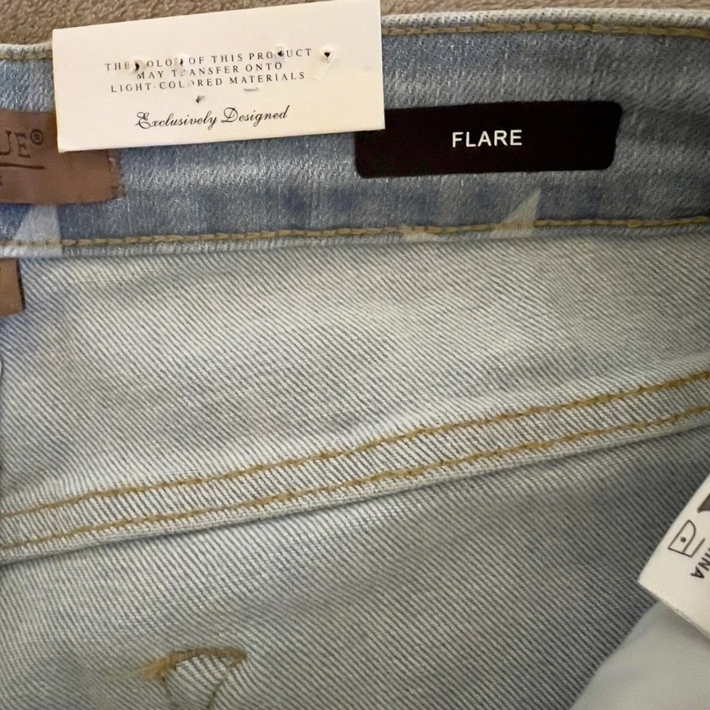 NWT JUDY BLUE High Waist Flare Jeans Stars & Stripes Size 14W Stretch USA. - Picture 11 of 13